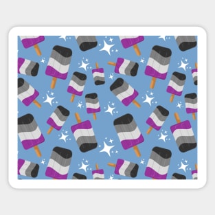 Seamless Reapeating Asexual Pride Flag Ice Pop Pattern Sticker